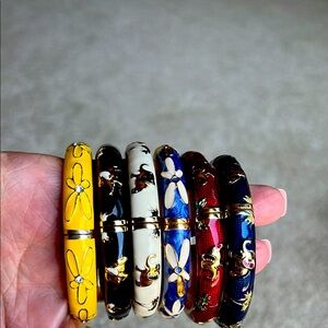 Multicolor Fun Enamel Bangle Bundle